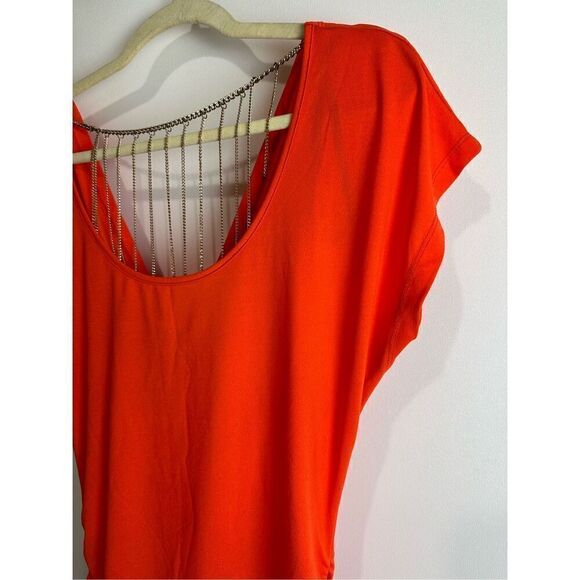 2b Bebe Orange chain tunic dress - Picture 4 of 8